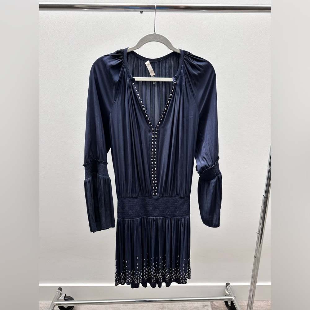Ramy Brook Studded Blue Dress